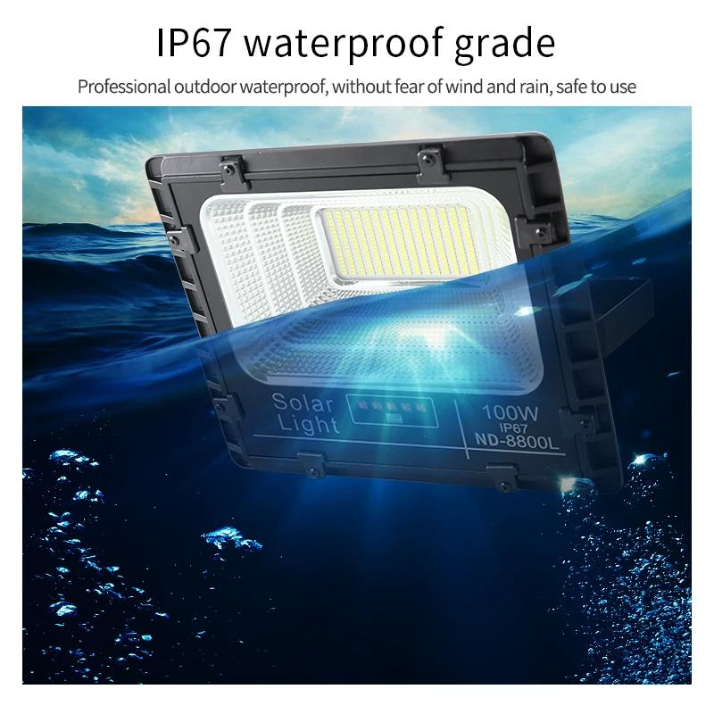 Chian Wholesale Aluminum IP67 Waterproof most powerful 100w 6500k solar led flood light