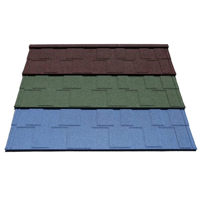 Roof Tiles 0.4mm Light Weight Roofing Sheet Zinc Steel Galvalume Stone Coated Roofing Tile Metal