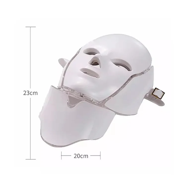 7 видов цветов Электрический светодиодный маска для лица машина для фототерапии лечения акне маска шеи красоты СИД маска для омоложения кожи