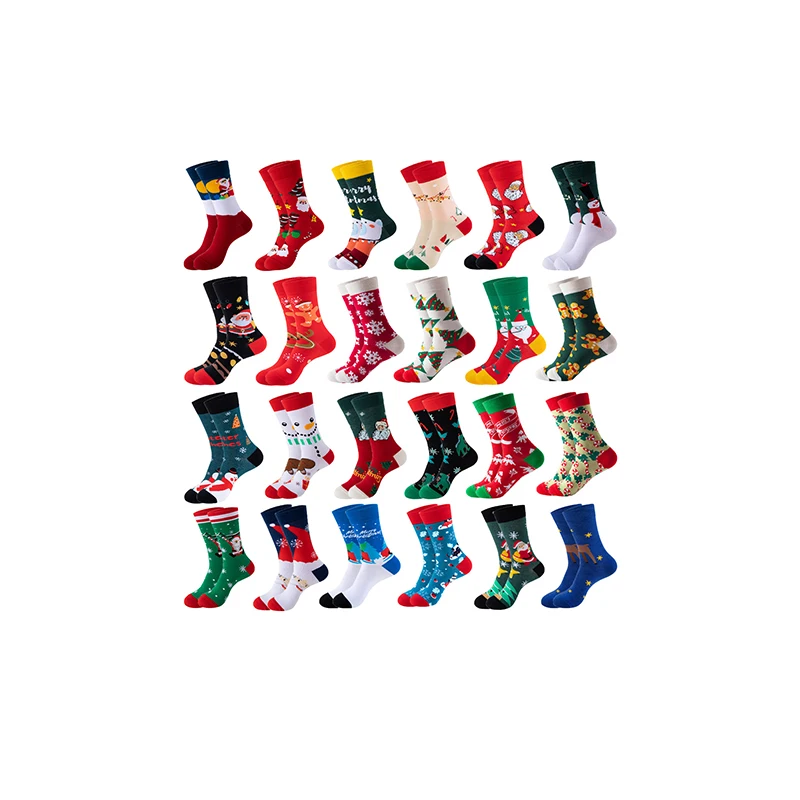 Custom Christmas Socks  Hot New New Year Party Style Christmas Socks Winter Warm Cotton Jacquard Pattern Sock