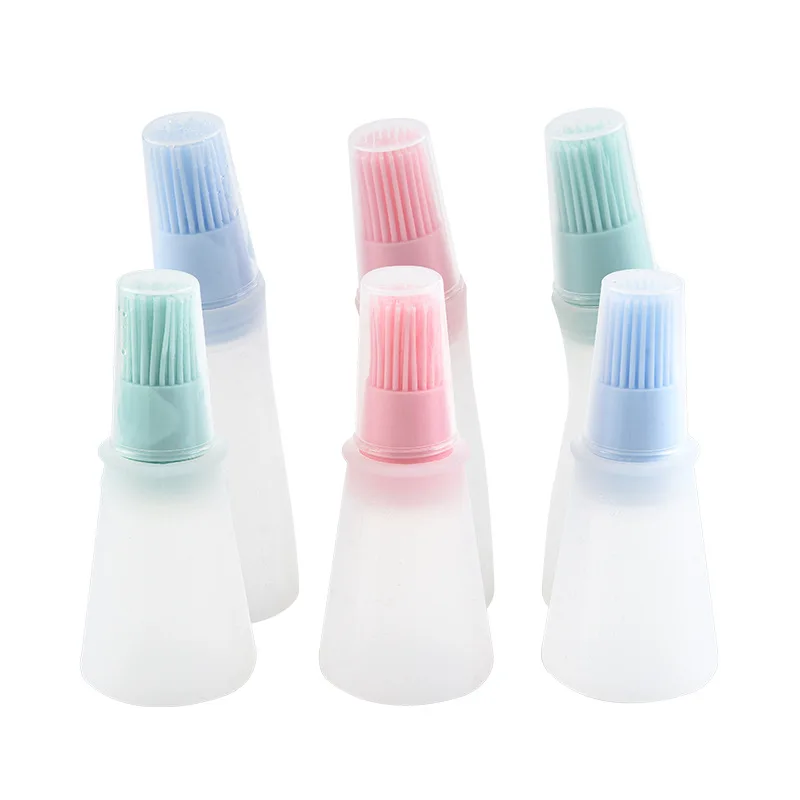 Food Grade Silicone Oil Bottle Brush Silicone Baking Brush Silicone Basting Brush With Oil Bottles