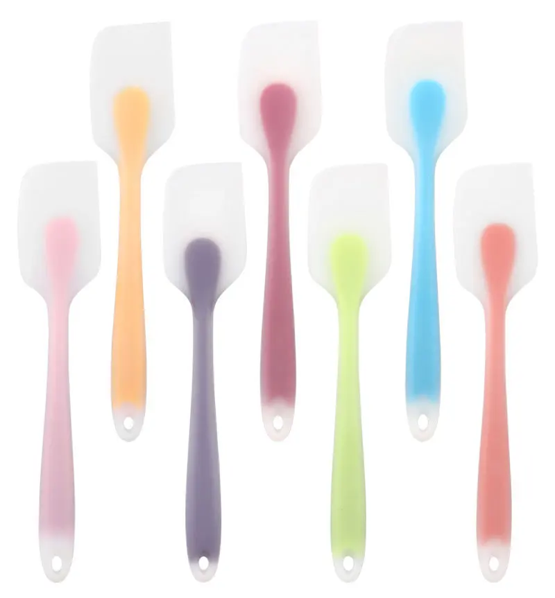 Heat Resistant Cook Silicone Spatula Cake Cream Icing  Scraper Kitchen Utensils Colorful Silicone Spatula