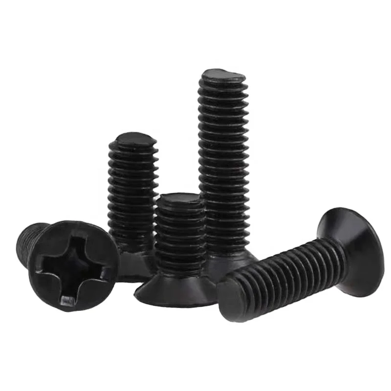 
Винт Philips CSK с плоской головкой и черной цинковой головкой из легированной стали класса 12,9 