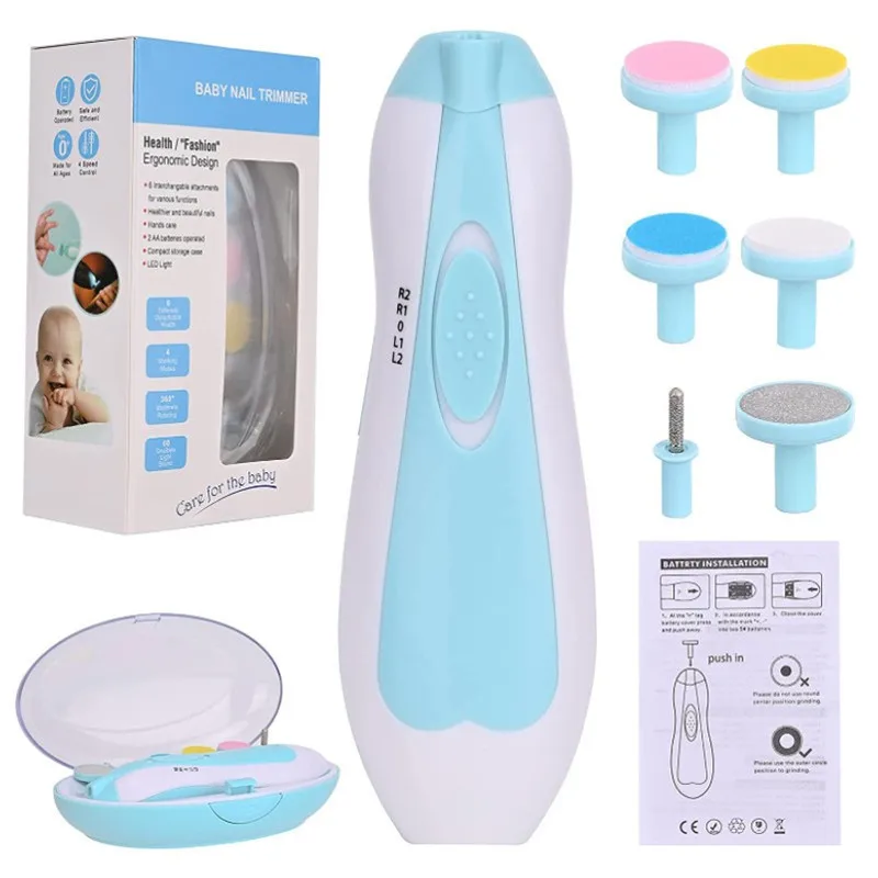 Baby Nail Trimmer Electric Baby Nail Clippers Safe Baby Nail File Kit Manicure Set Trim Polish Grooming Kit for Newborn Infant