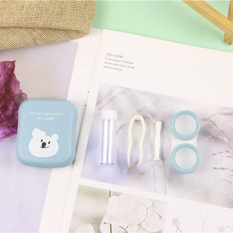 eyeshare Practical Colored Contacts Lens Case  Manually eye Contact Lenses Case Cleaner Contact Lens Accessories