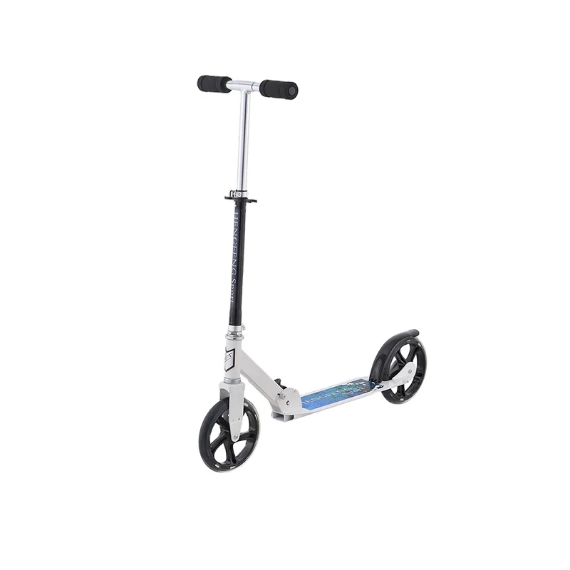 
hot sale foldable height adjustable 200mm PU big wheel adult kick foot scooter 