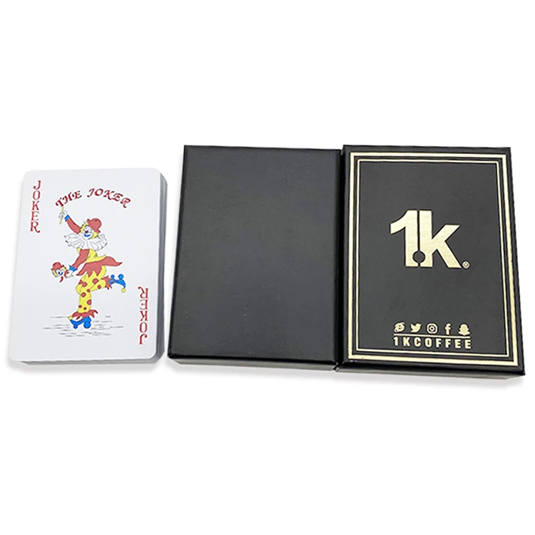 custom Plastic Poker cards Deck printing Gift Durable Waterproof Gold Foil PVC Playing Card Wholesale Plastic Playing Card