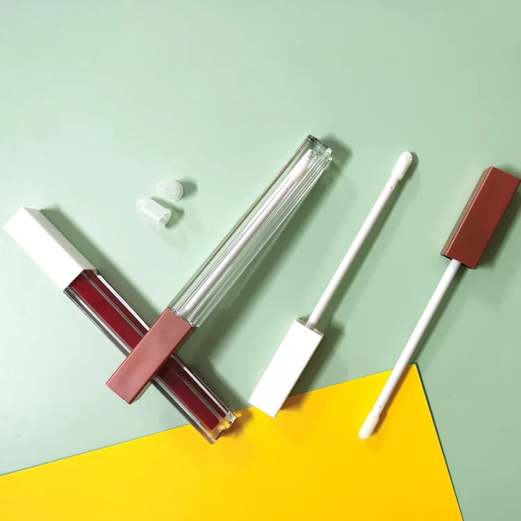 Plastic packaging eyeliner concealer liquid bottle diy lip gloss tube 2ml round fine rectangular lip glaze empty tube