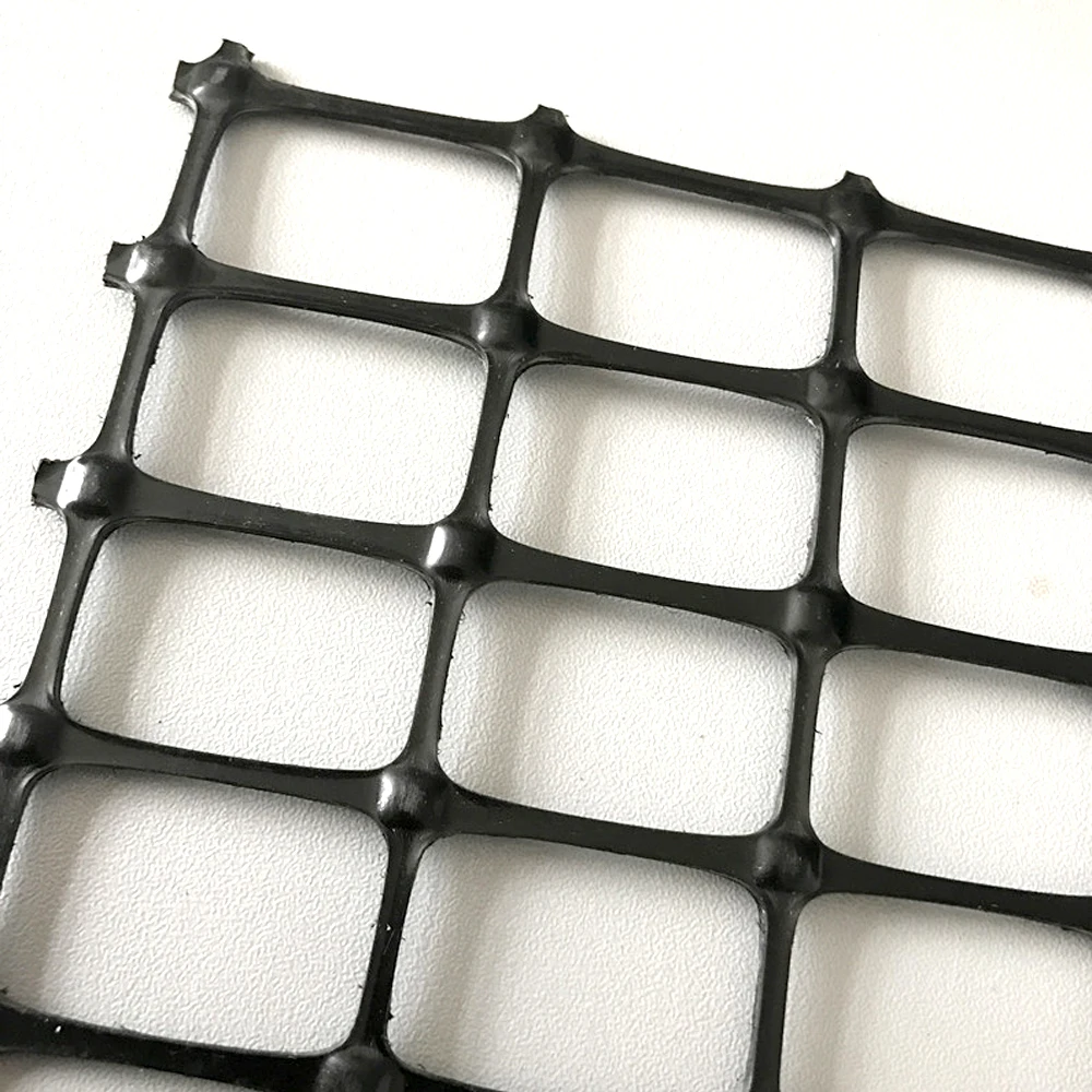 Base reinforcement using PP biaxial geogrid for road construction earthwork