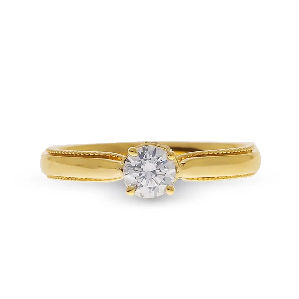 Best Selling Classics 14K GOLD JEWELRY Engagement Ring 14K Gold Jewelry With Cubic Zirconia HTJ Brand Vietnam Manufacturer