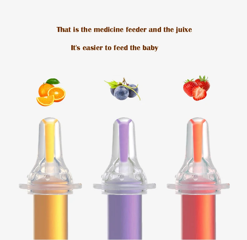 Baby Healthcare Kit Spoon Clip Toothbrush Oral Feeding Dispenser Syringe Dropper Medicine Feeder with Nipple Pacifier