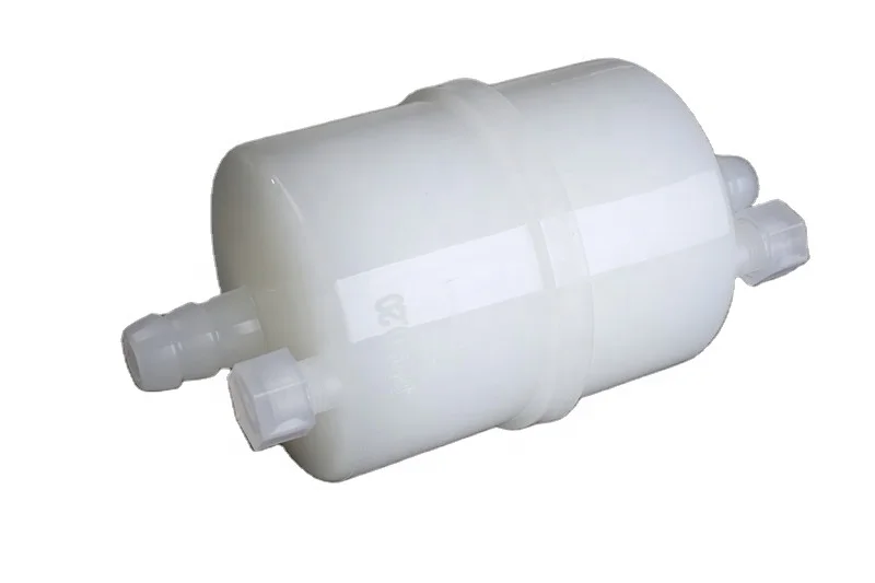 2.5' Capsule Filter available in several sizes and with a variety of connectors for liquid and gas filtration