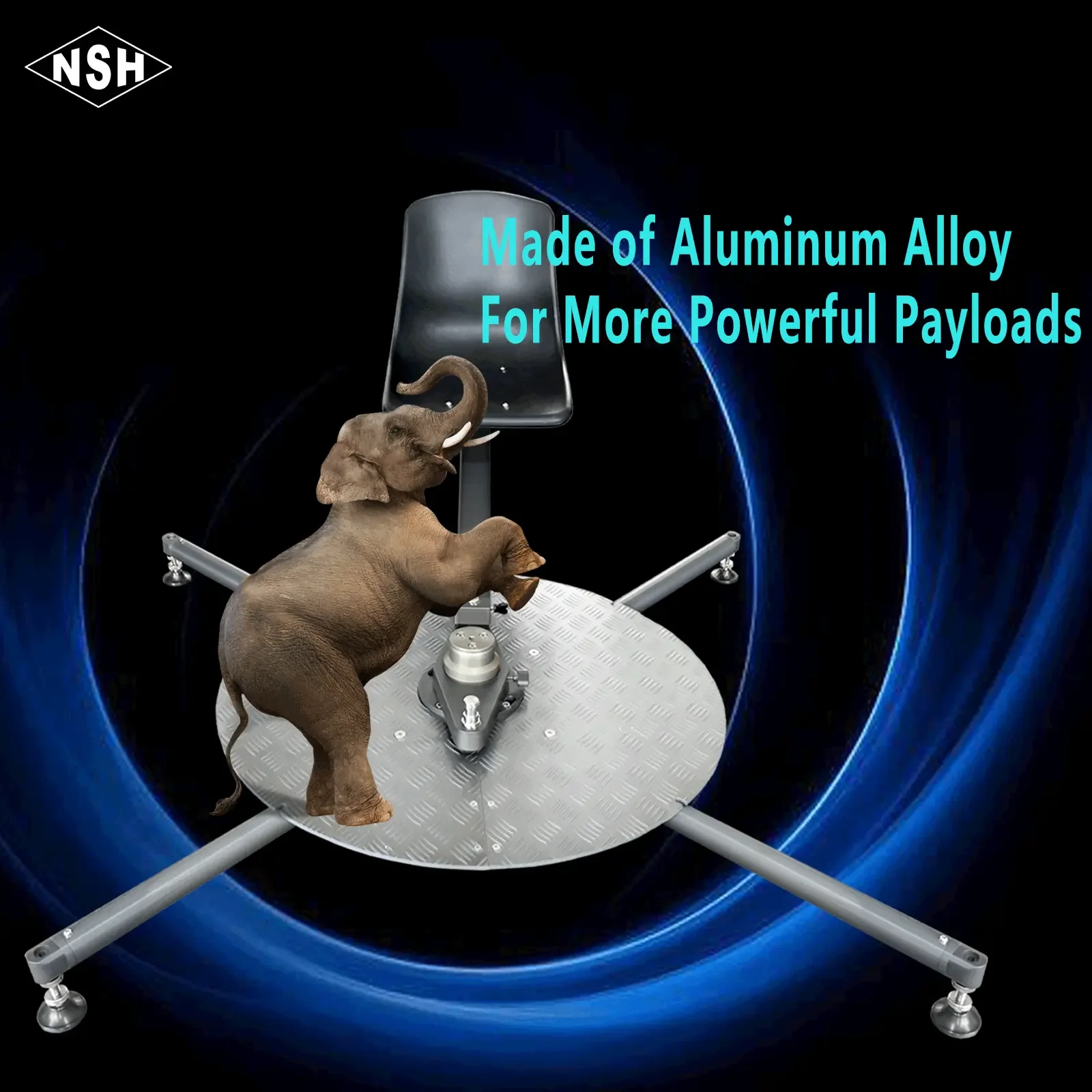 NSH Spider Platform 360 Degree Rotating Turntables With Seat Soccer Camera Equipment For Video Shoot