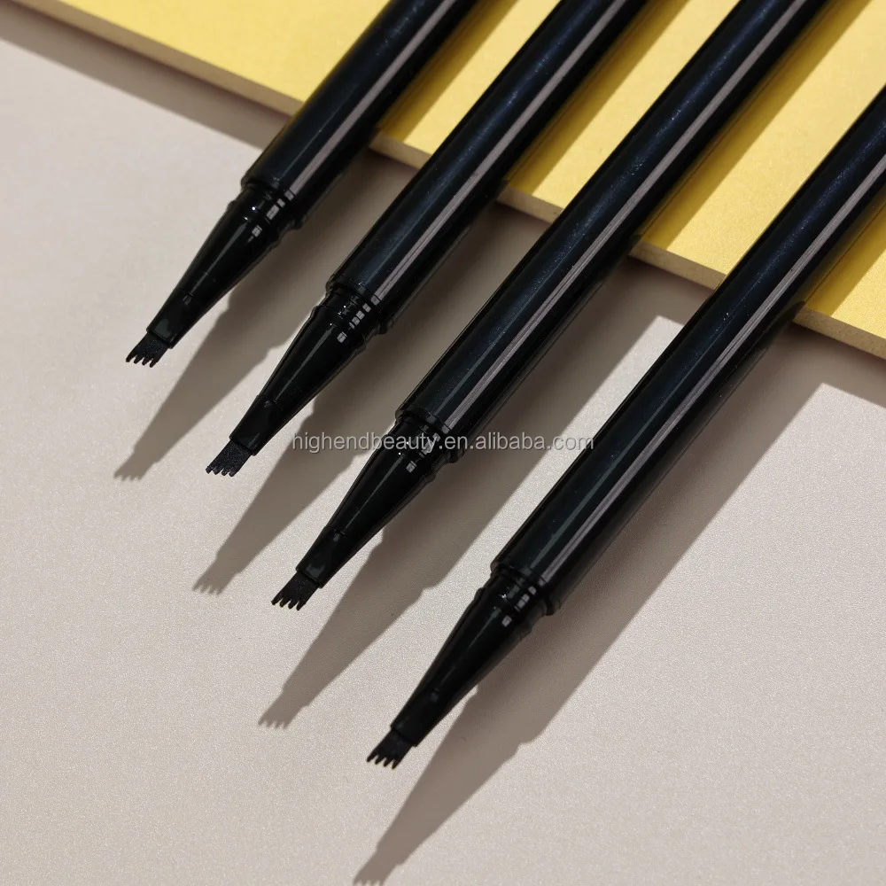 Free Logo Printing Custom Brown Black Eye Makeup Waterproof Long Lasting Vegan Micro Eyeliner Pen