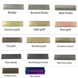 Custom Gold Embossed Luxury Engraved Garment Purse Logo  metallic meta labels For Handbag clothing