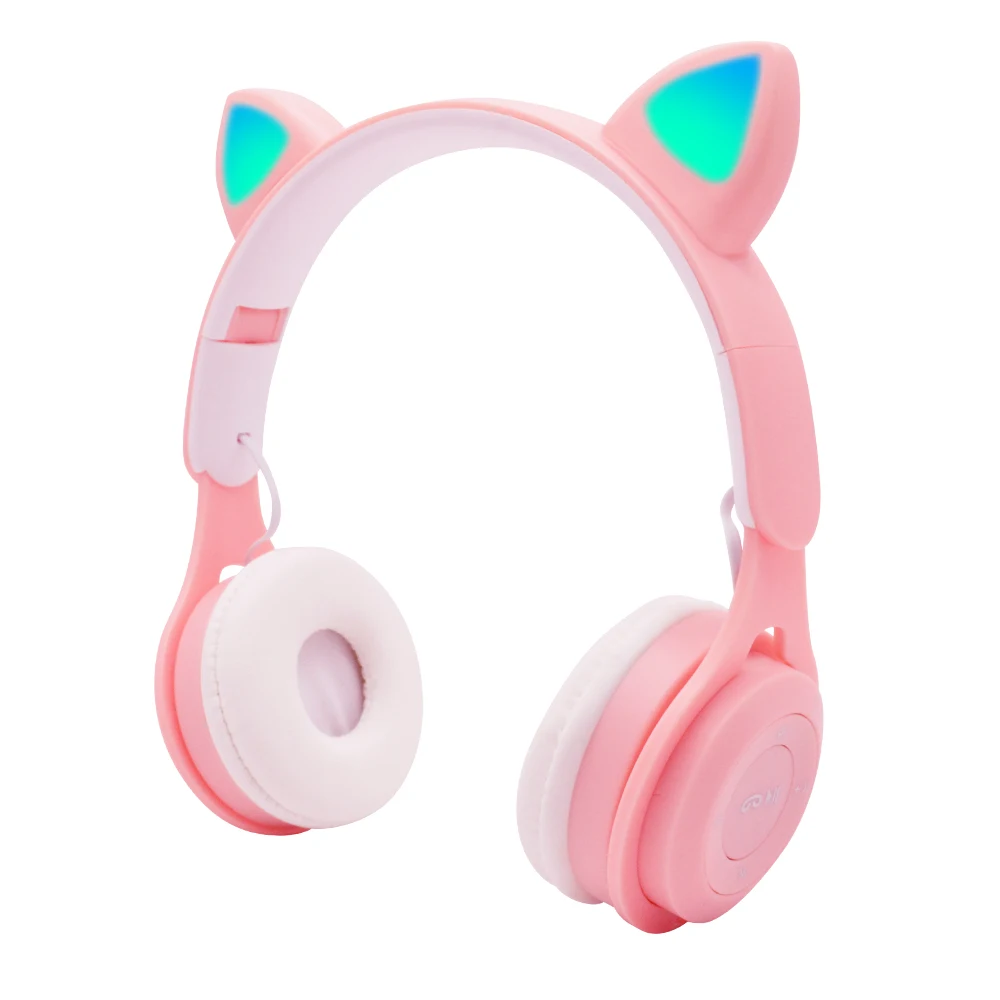 Macaron Computer Android Ios 3.5Mm Wired Tws Handfree M6 Cat Ear Bluetooth Headphones Wireless Headset