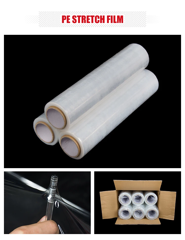 Factory Price Custom Plastic Packaging 80gauge Pallet Wrap Cling Film Jumbo roll Pallet Stretch Film For Pallets