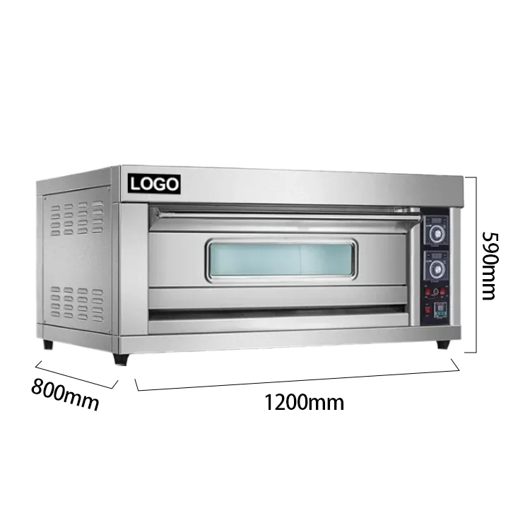 wholesale 4 decks digital control high quality for pizza 8 trays automatic electric Mechanical panel 2 layer double deck oven