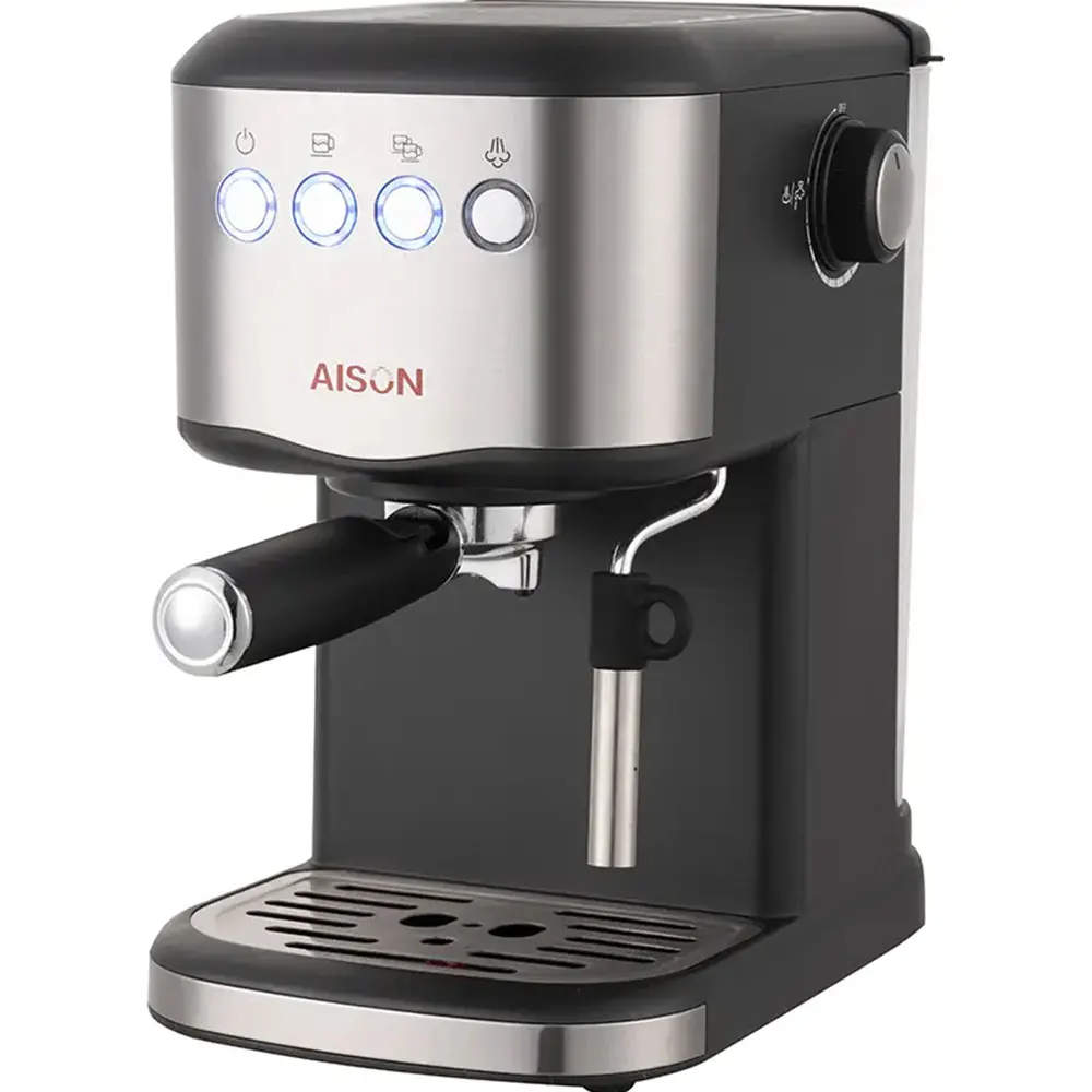 Aluminum Alloy Filter 20 Bar Ulka Pump Coffee Maker Stainless And Plastic Housing Coffee Machine Digital Control With 4 Buttons