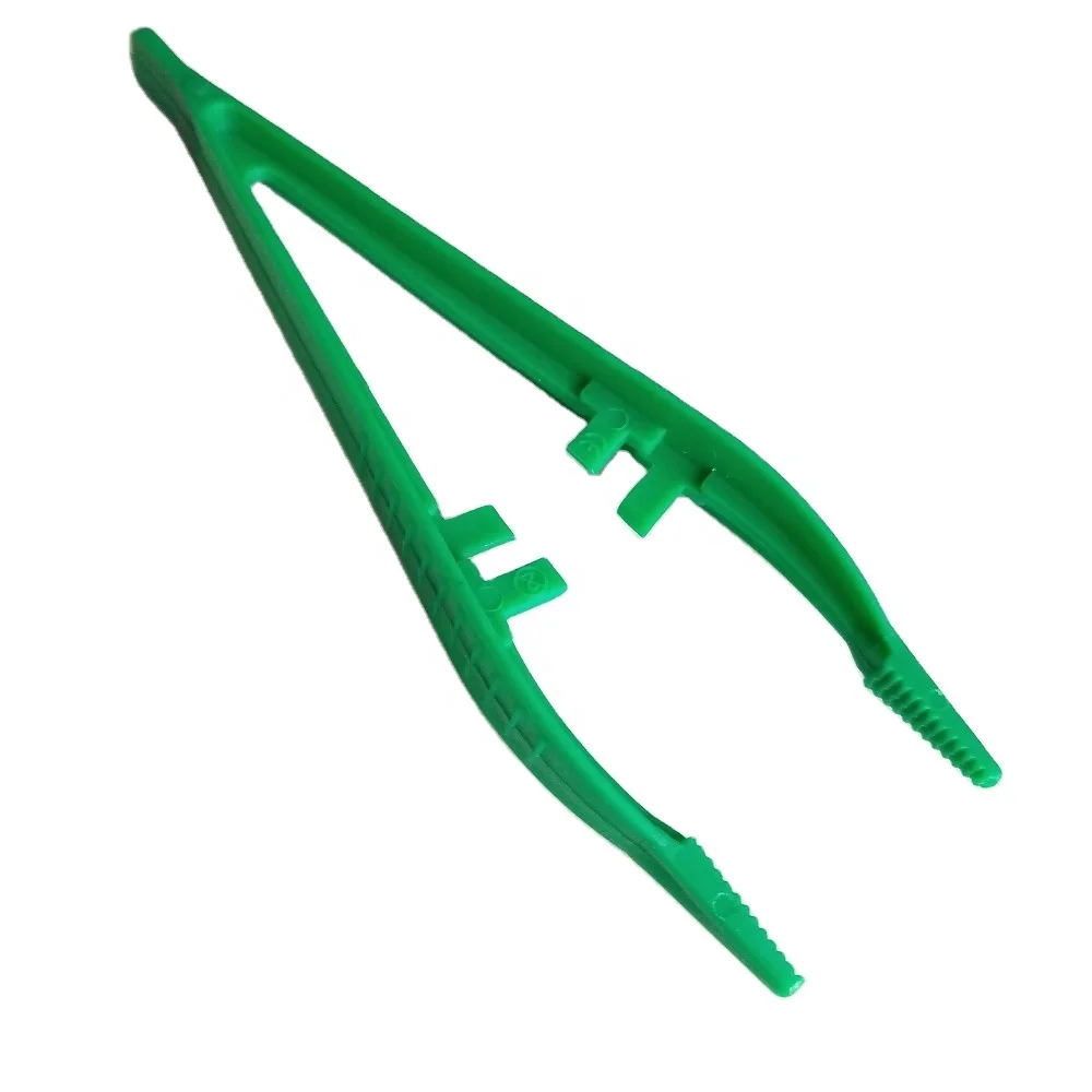 Medical product Plastic Forceps green color hot sell 11.2cm length