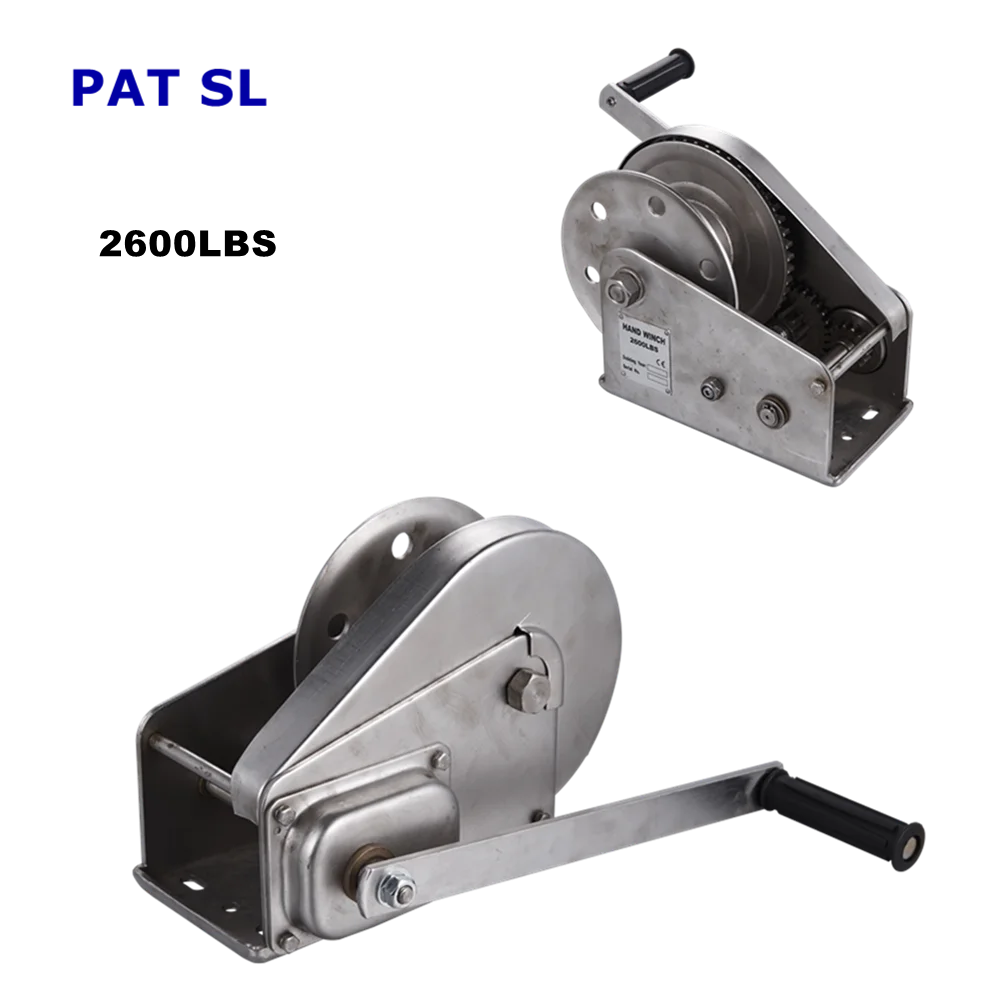 High Quality PAT SL 1800LBS Brake Hand Winch Stainless Steel 304 Self Locking Automatic for Boat Using