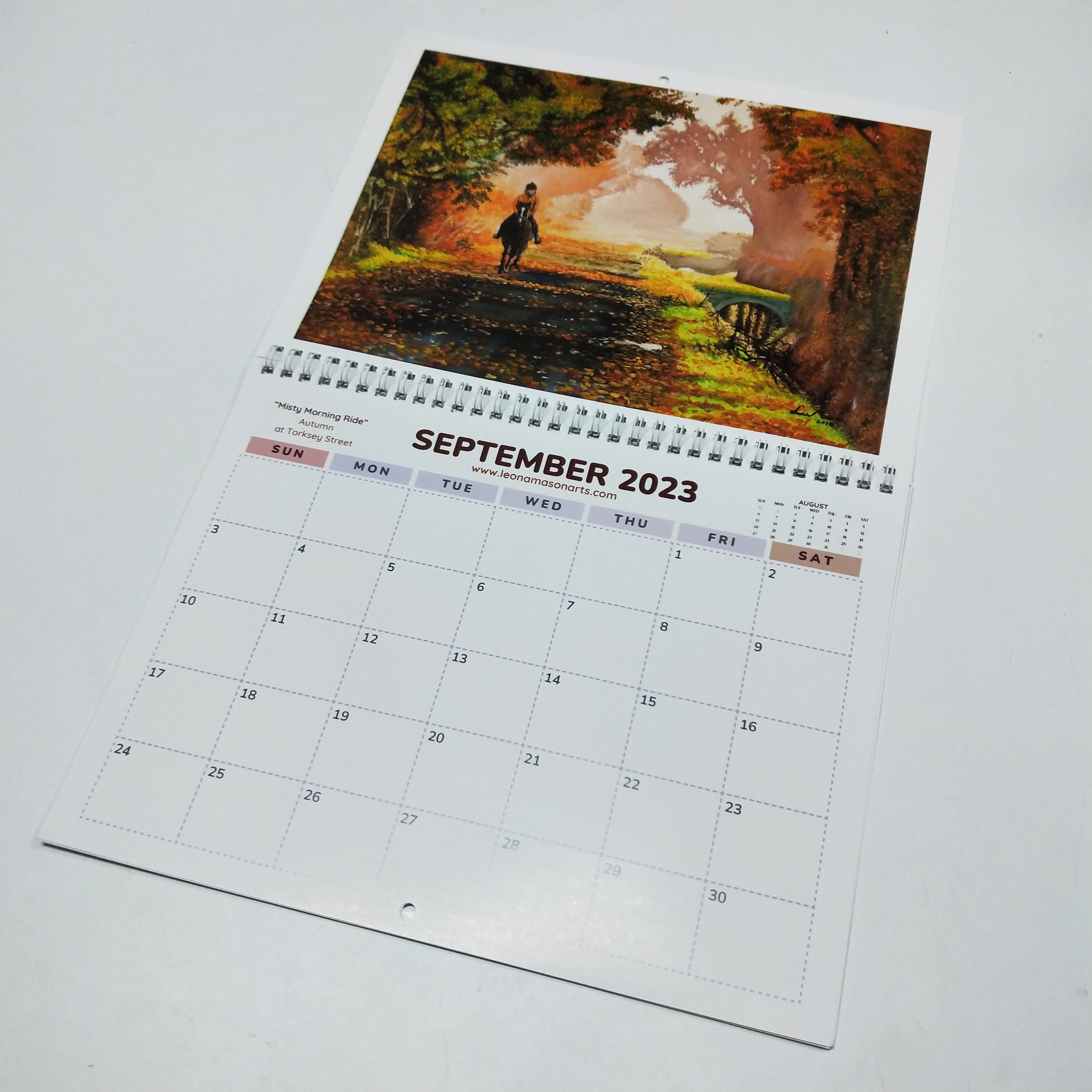 Custom Motivational Inspirational Daily Calendar saddle stitch 2025 custom wall calendar printing