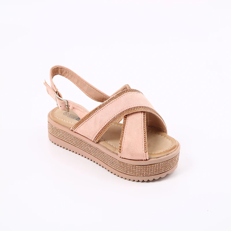 Hot selling lady shinning sandals slippers shoes for women wedge shoes new design