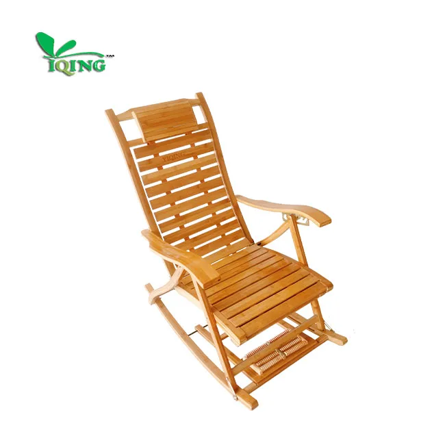 Wholesale Indoor Bedroom / Balcony Bamboo Rocking Chair Living Room Leisure Lazy Sofa Chair Elderly Relaxation Rocking Chair
