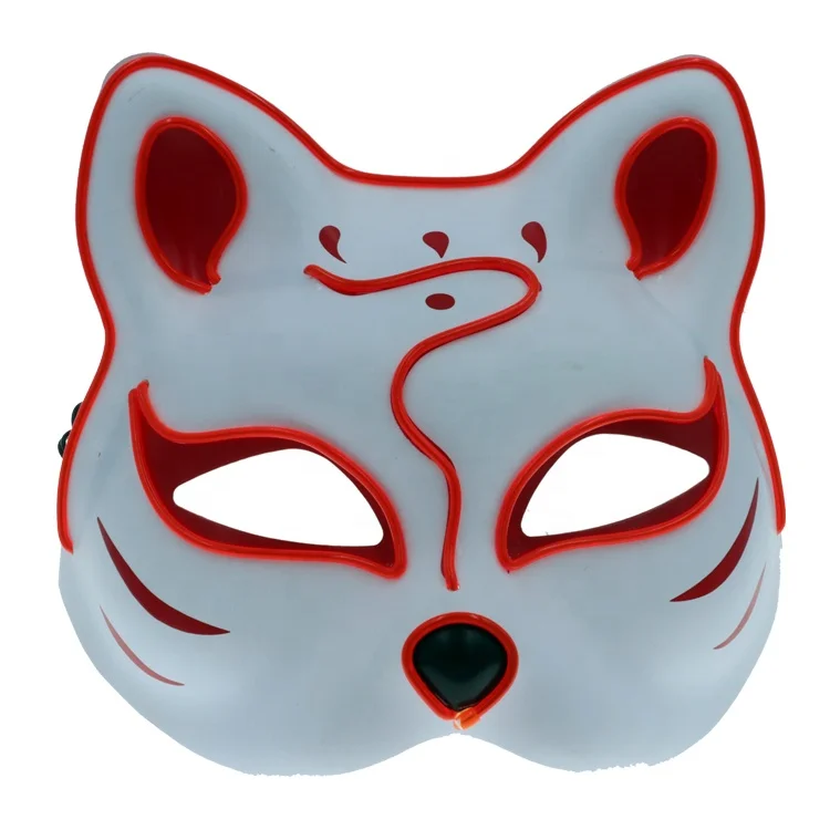 Free Sample Cosplay Led Cat Mask Carnival Party Halloween Full Glow Masks