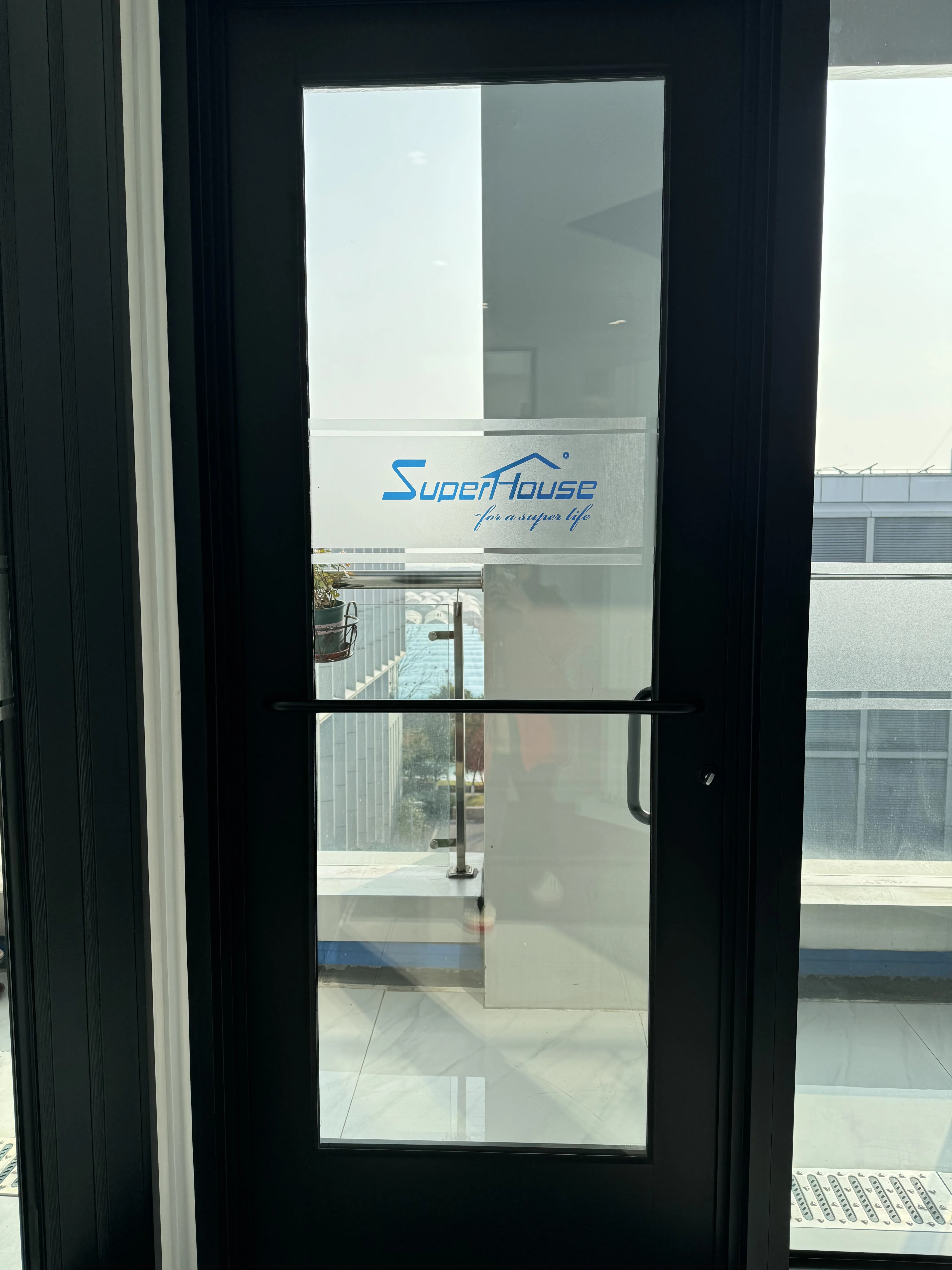 Impact NOA NFRC AS2047 Maimi dade approval commercial aluminium door panic door aluminum escape door with electric motor