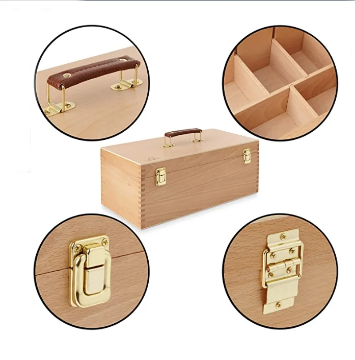 Rectangular Wooden Jewelry Box Antique Gift Custom Wooden Box