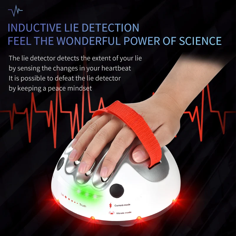 Kids educational polygraph test toy heartbeat lie detector intelligent inductive electric shocking liar