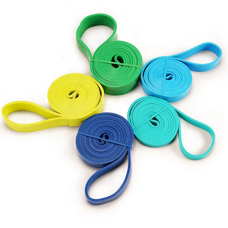 exercise band custom color customized fitness natural latex resistance bands set  wholesale