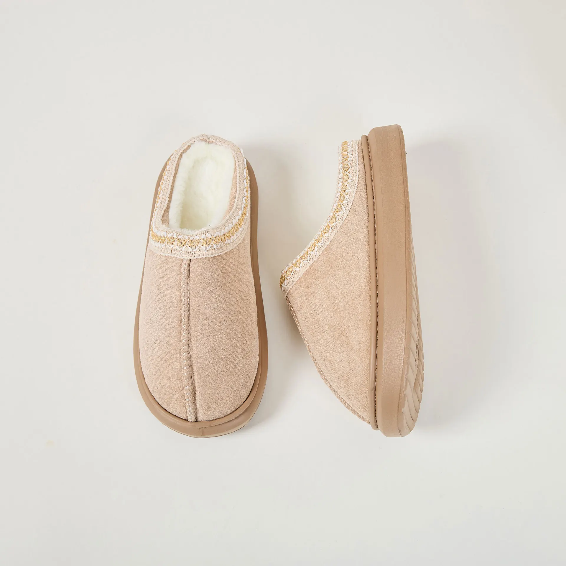 Winter home slippers Women warm soft cashmere cotton plush slippers