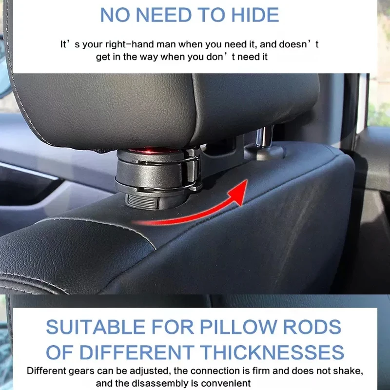 Newly Rotating Car Headrest Adjustable Phone Holder Mobile Phone Mount Hook Storage Hanger for All Phones