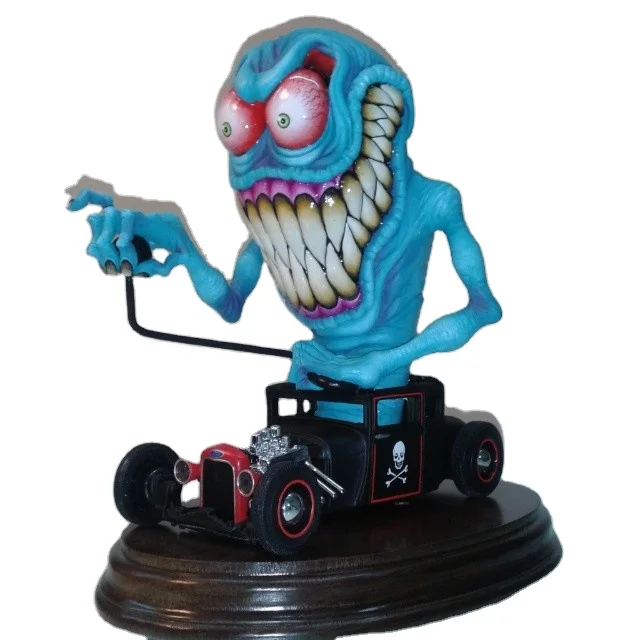 Hot Trend Toy Car Shake Heed Doll Fink Car Toys Repairer 15cm Rat Locomotive Culture Symbol Old School Resin Birthday Car Gifts