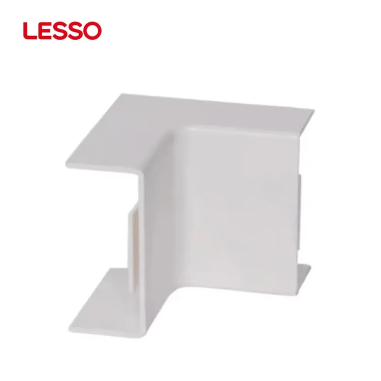 LESSO good breakage resistance age resistance white plastic pvc flat internal angle cable trunking