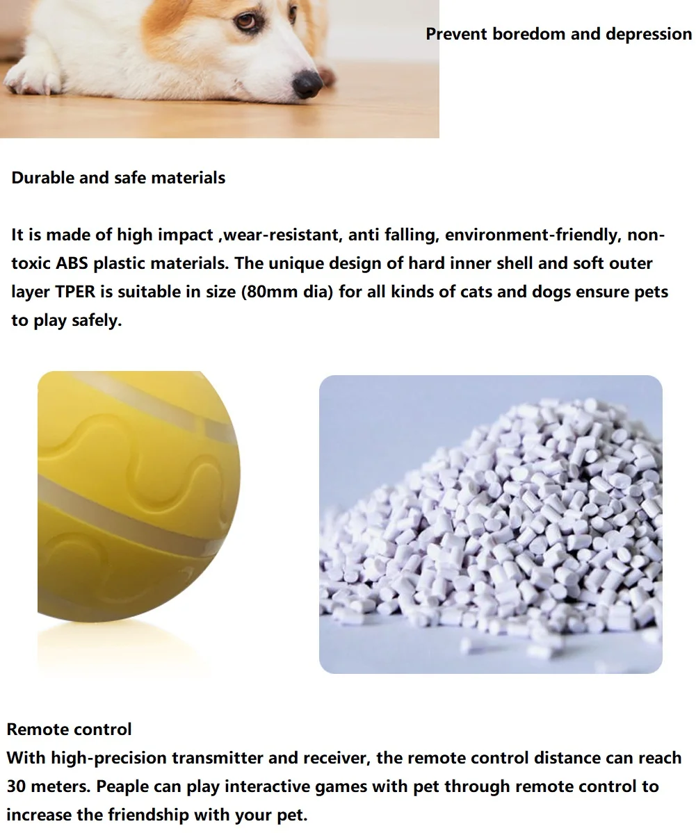 Pet Toy Ball USB Charging Smart Electric Automatic Rotating Ball Rolling USB Charging Ball Cat Toy Electric