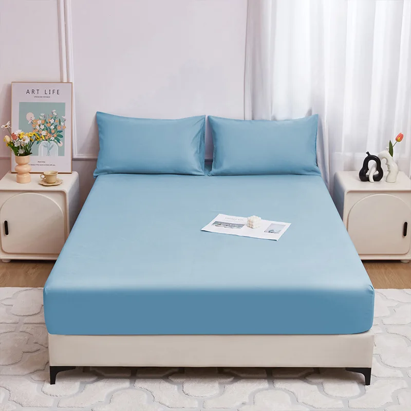 Microfiber Fitted Sheet Waterproof Bed Cover Chunya Spun Solid Brushed Baby Diaper Trap Mattress Sheet Bed Protection Cover