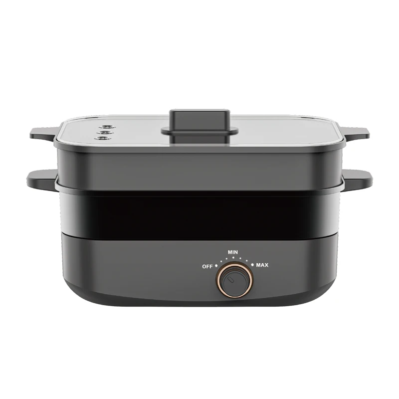 Factory Price Multi-functional 220V BBQ Rectangular Grill Pot Electric Hot Pot Cooker