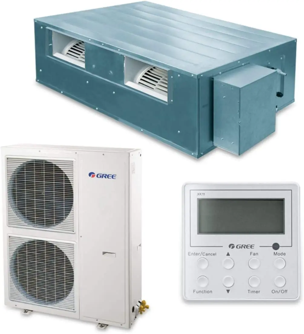 Gree 48,000 BTU 16 SEER Concealed Duct Ductless Mini Split Air Conditioner Heat Pump