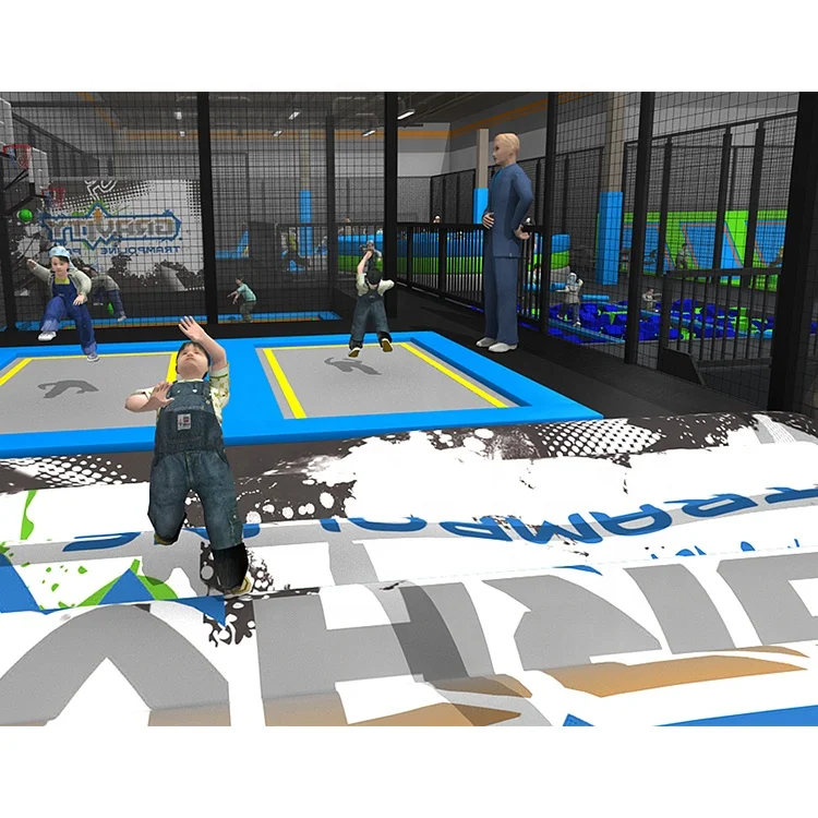 1200SQM Family Indoor Play Park Ninja Warrior Trampoline Park by Cheer Amusement