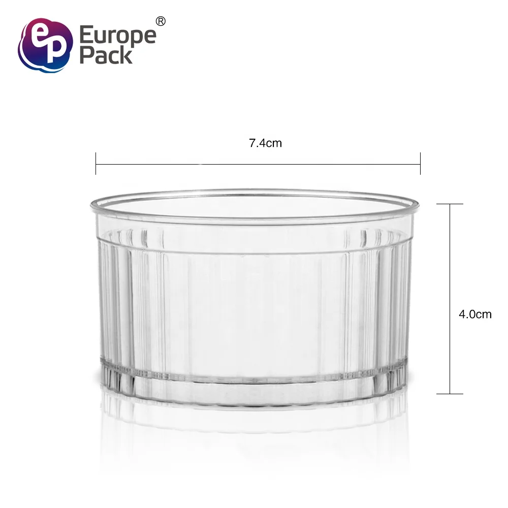 Yogurt Smoothie Cups Manufacturer Ps Round Bottom Plastic China 110ml Plastic Cups with Dome Lids