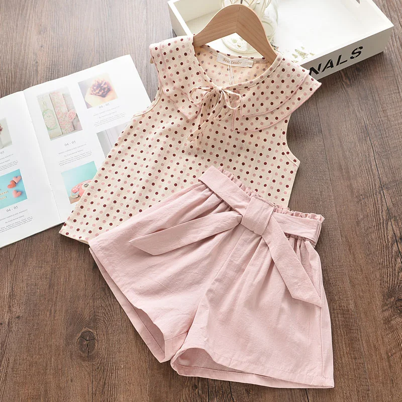 New Style Brand Kids Girls Clothing Sets Summer  Baby Girls Clothes short Sleeve T-Shirt Pant Dress 2Pcs Children Clothes Suits