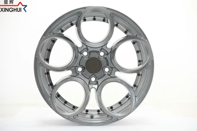 Factory hot sale car auto black 4x114.3 5x100  holes 17 inch gold rims mag wheel