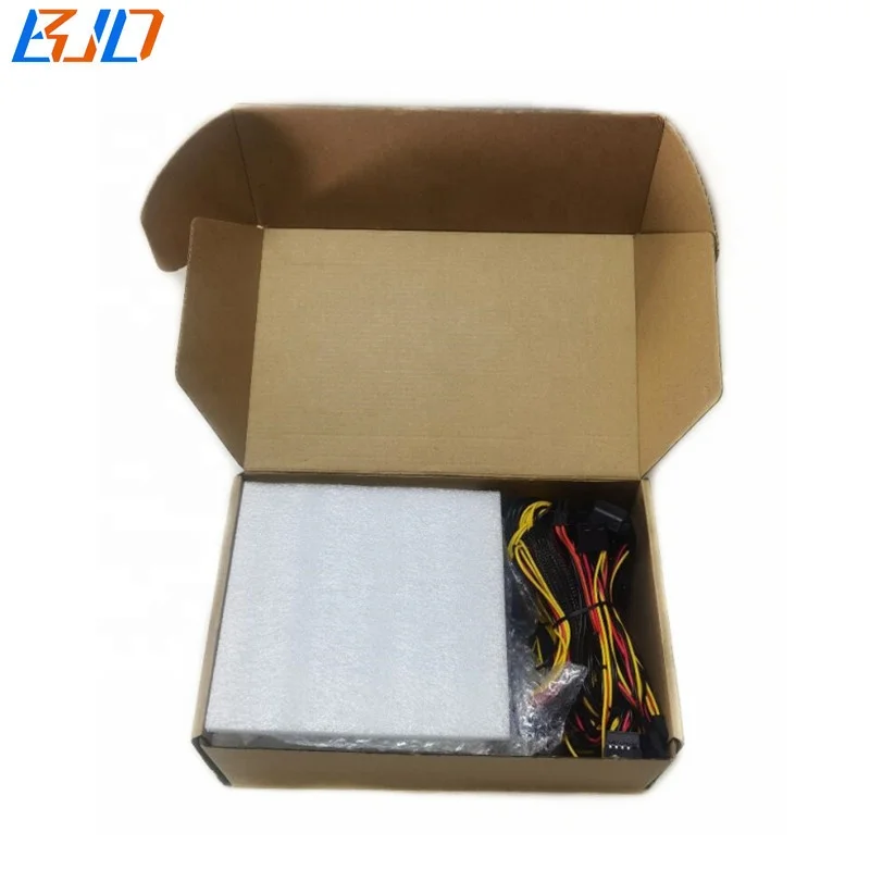 2000 Вт импульсный источник питания ATX PSU с низким уровнем шума вентилятор 95% КПД 180 В ~ 264 в для графической карты 8 GPU Rig Frame