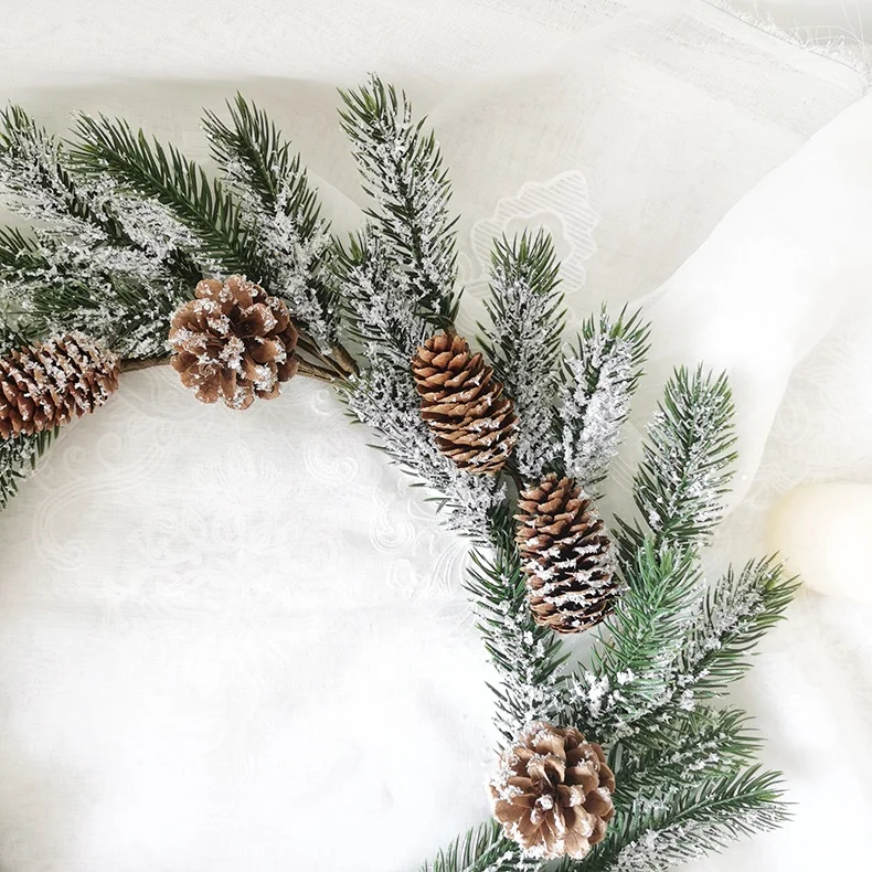 Twig Christmas wreath large plants wreath for Christmas door decoration personalized Christmas candle wreath