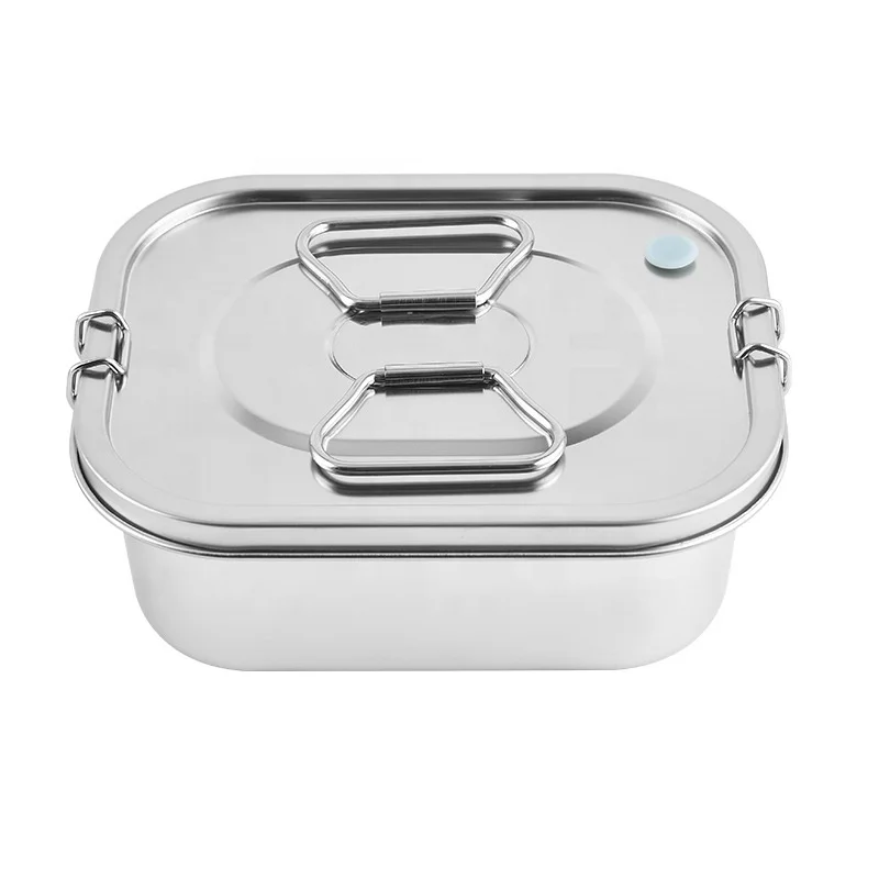Ланч-бокс из нержавеющей стали, маленький бокс для детей и студентов, легко носить с собой и чистить