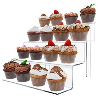 EXCEL 3 tiered display clear step risers acrylic stand for figure hobby lobby