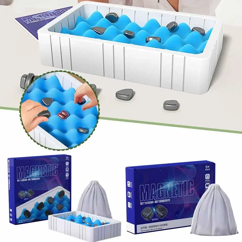 Magnetic effect chess Board Game Children toy thinking logic training magnetic chess for Family interactive board game